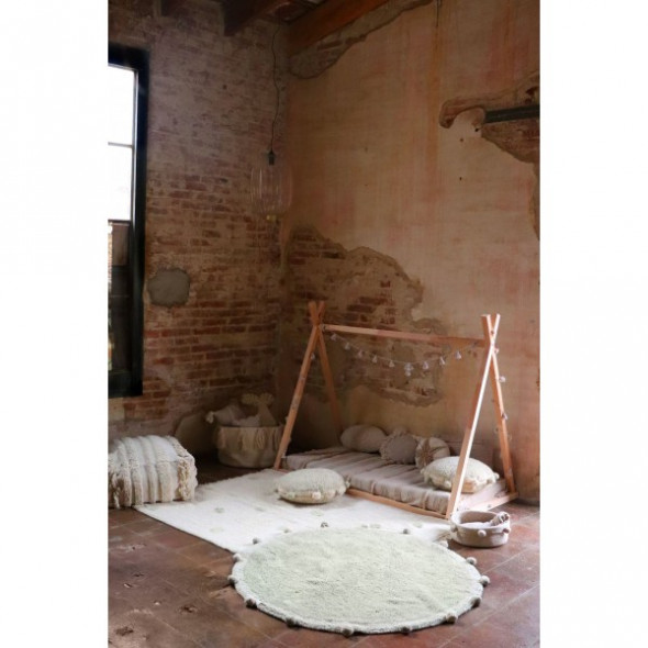 Dywan dziecięcy HIPPY DOTS NATURAL OLIVE 120x160 beżowy