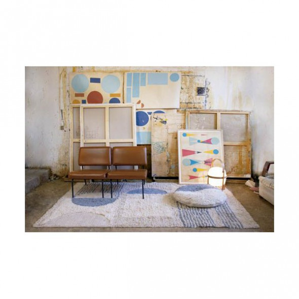 Dywan SUN RAYS 170x240 beżowy/niebieski