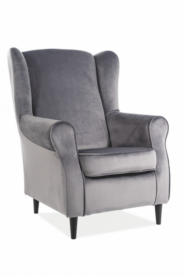 Fotel BARON VELVET szary