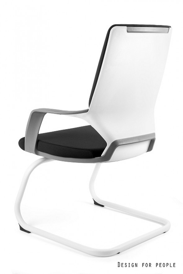 Fotel biurowy APOLLO SKID biały/czarny