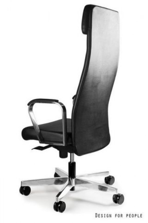 Fotel biurowy ARES czarny/skóra naturalna