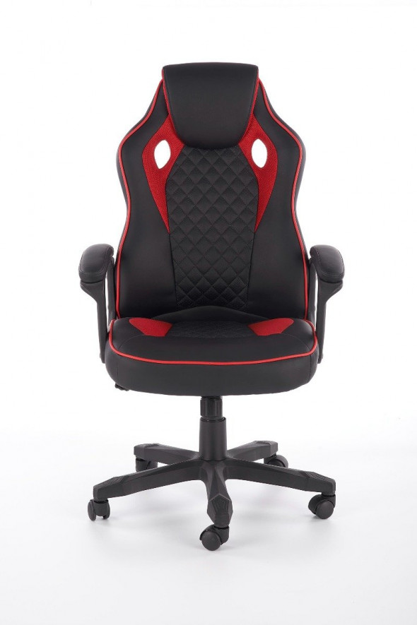 Fotel biurowy BAFFIN czarny/czerwony