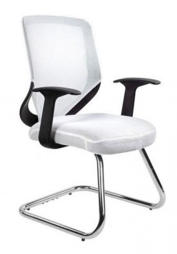 Fotel biurowy MOBI SKID biały