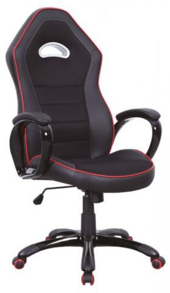 Fotel biurowy Q-032 czarno/czerwony