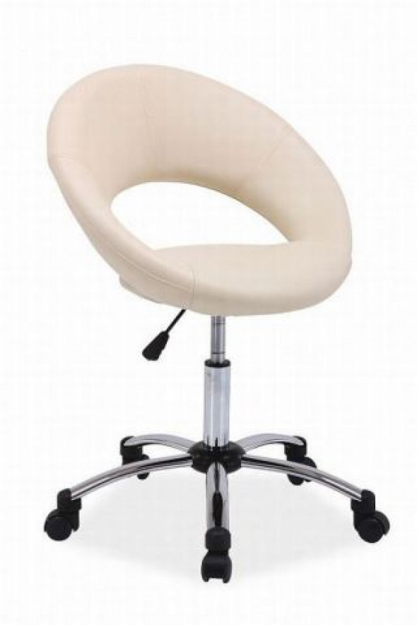 Fotel biurowy Q-128 kremowy