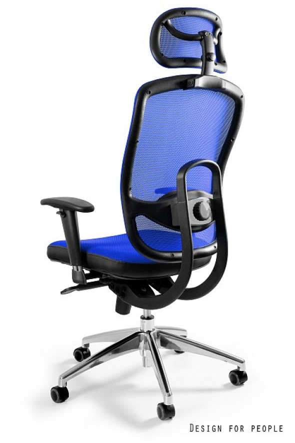 Fotel biurowy VIP niebieski