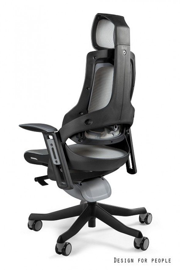 Fotel biurowy WAU czarny/szary siatka