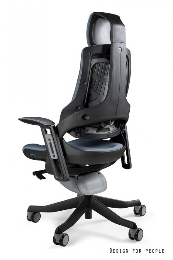 Fotel biurowy WAU czarny/szary tkanina