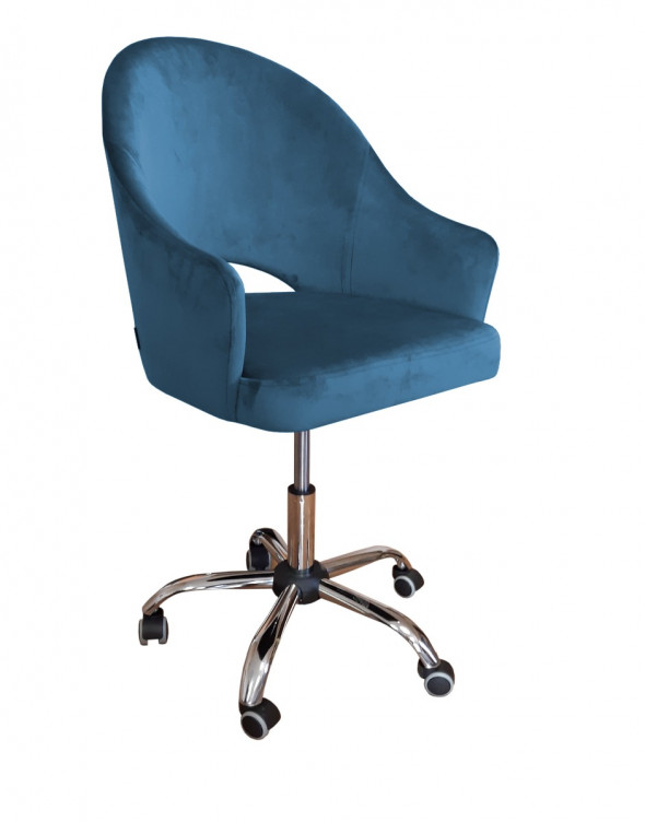 Fotel JENISEJ VELVET ciemno niebieski