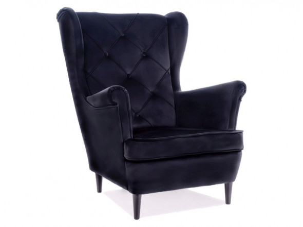 Fotel LADY MATT VELVET czarny