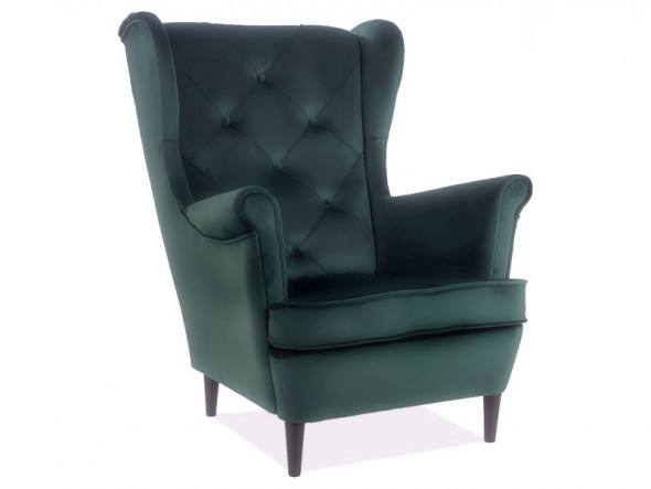 Fotel LADY MATT VELVET zielony