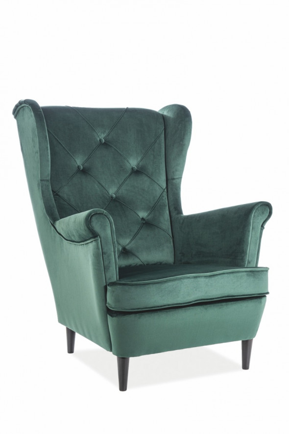 Fotel LADY VELVET zielony