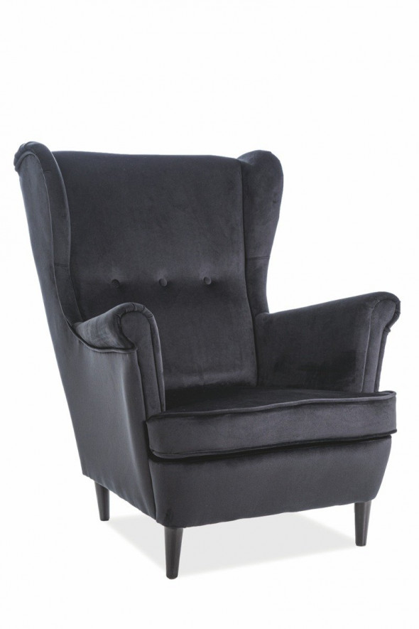 Fotel LORD VELVET czarny