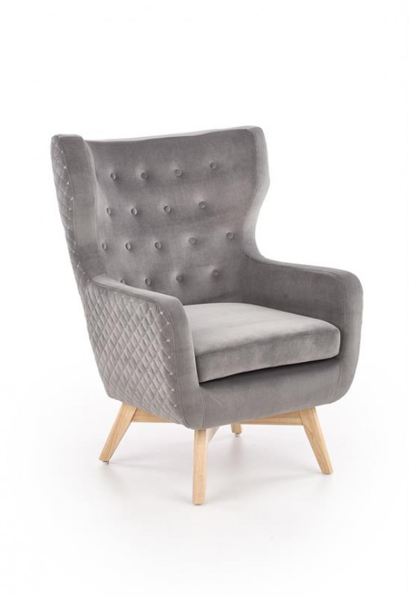 Fotel MARVEL VELVET szary