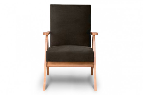 Fotel NASET brązowy/dąb