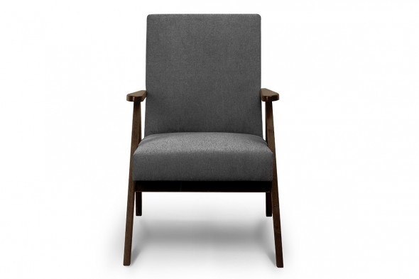 Fotel NASET szary/orzech