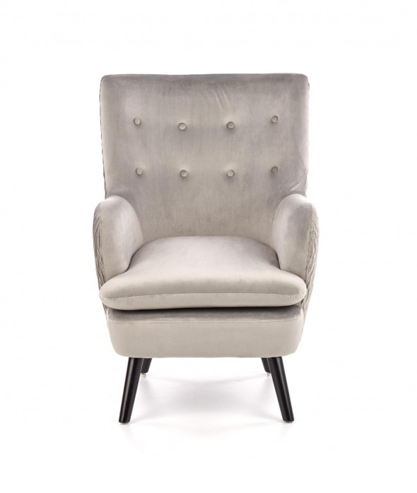 Fotel RAVEL VELVET szary