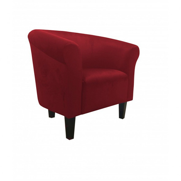 Fotel SOMES VELVET bordowy