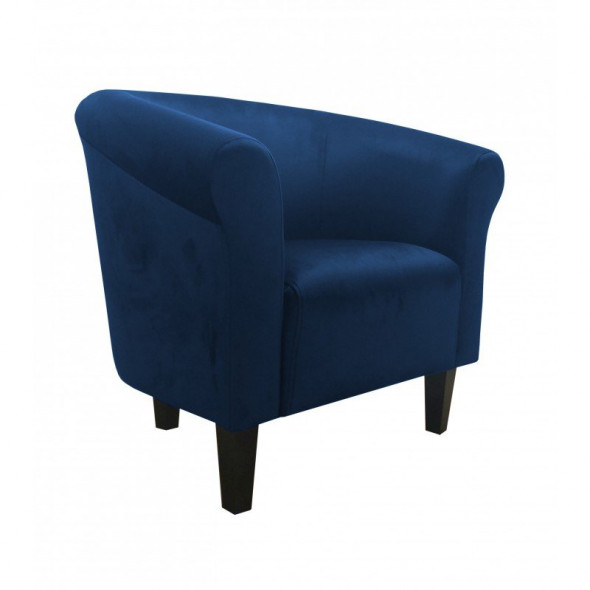 Fotel SOMES VELVET granatowy
