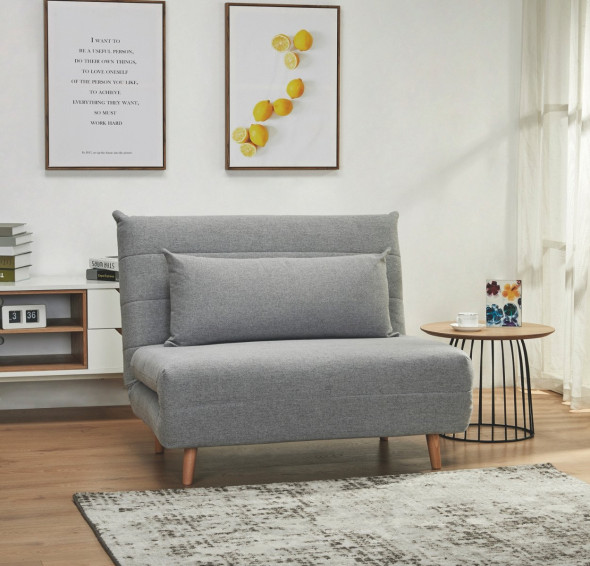 Fotel SPIKE szary rozkładany