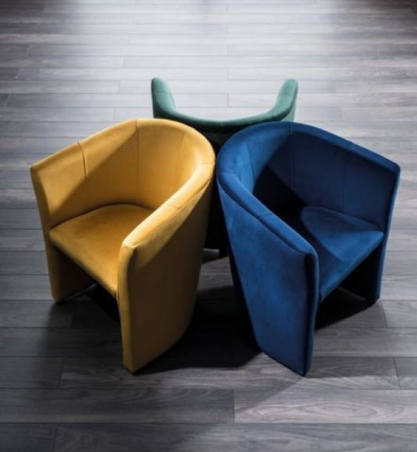 Fotel TM-1 VELVET granatowy