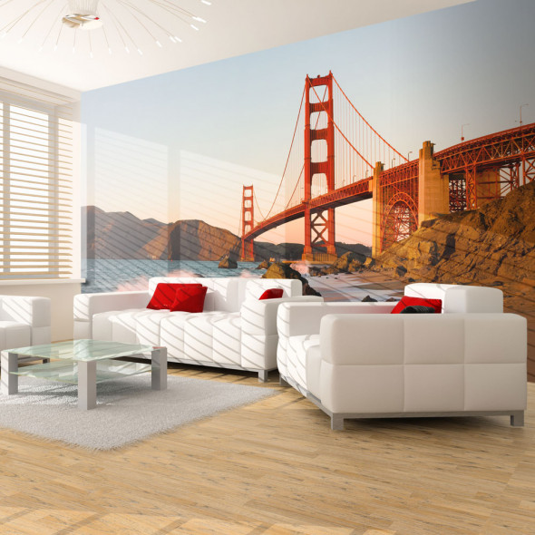 Fototapeta - Most Golden Gate - zachód słońca, San Francisco