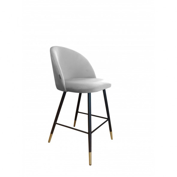 Hoker niski CLAUDINE VELVET GOLD jasno szary