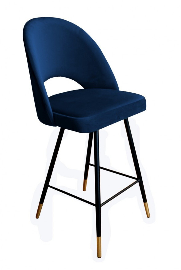 Hoker niski ISKAR VELVET GOLD granatowy