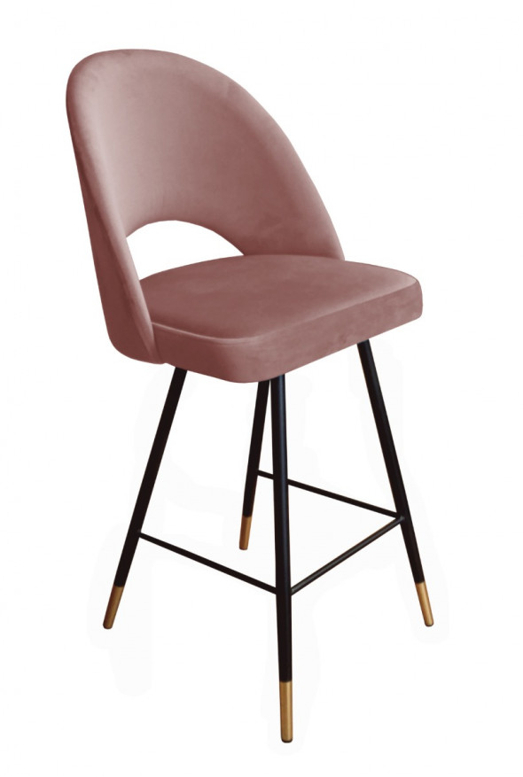 Hoker niski ISKAR VELVET GOLD różowy