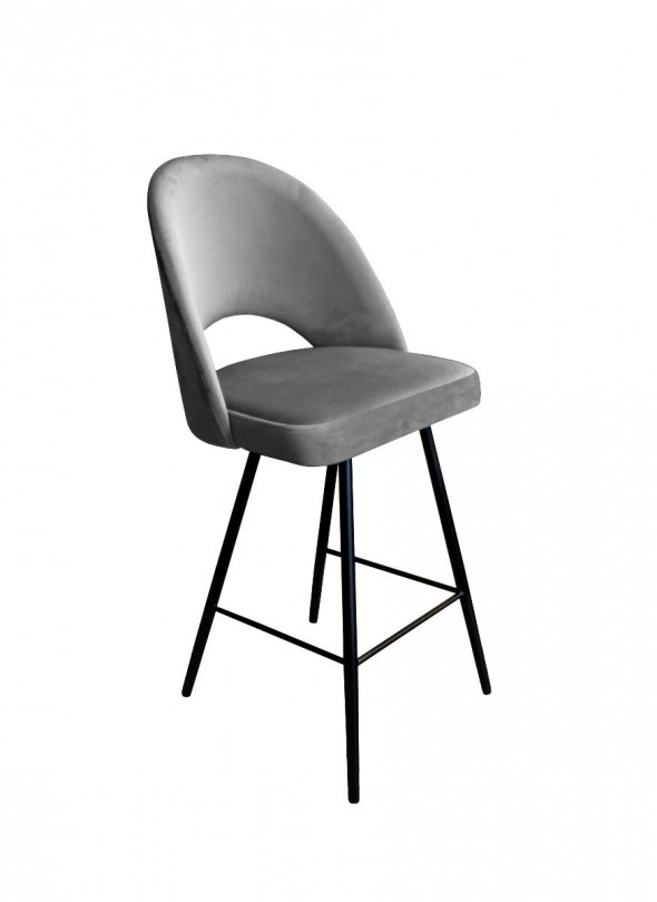 Hoker niski ISKAR VELVET szary