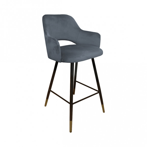 Hoker niski NAPO BL VELVET GOLD ciemno szary