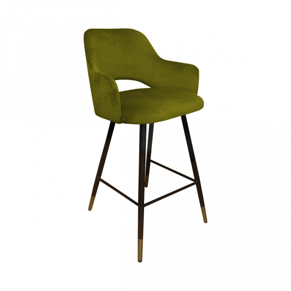 Hoker niski NAPO BL VELVET GOLD oliwkowy