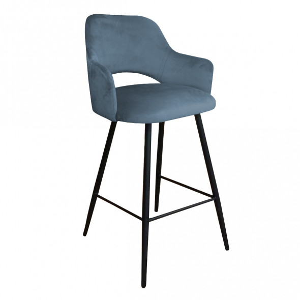 Hoker niski NAPO BL VELVET szary