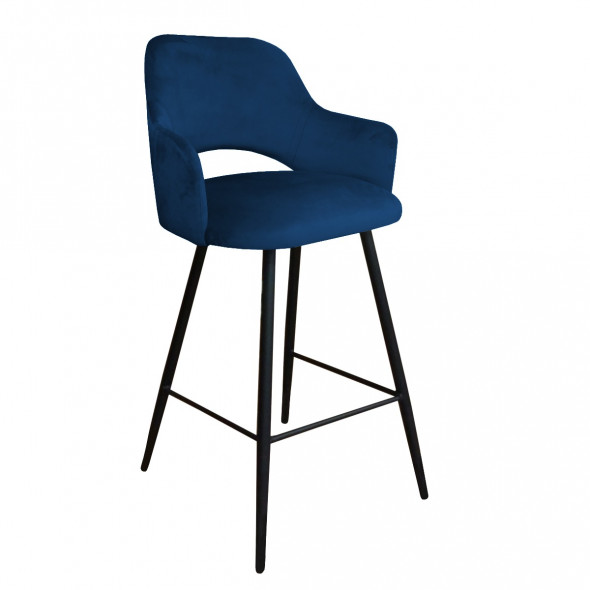 Hoker niski NAPO VELVET granatowy