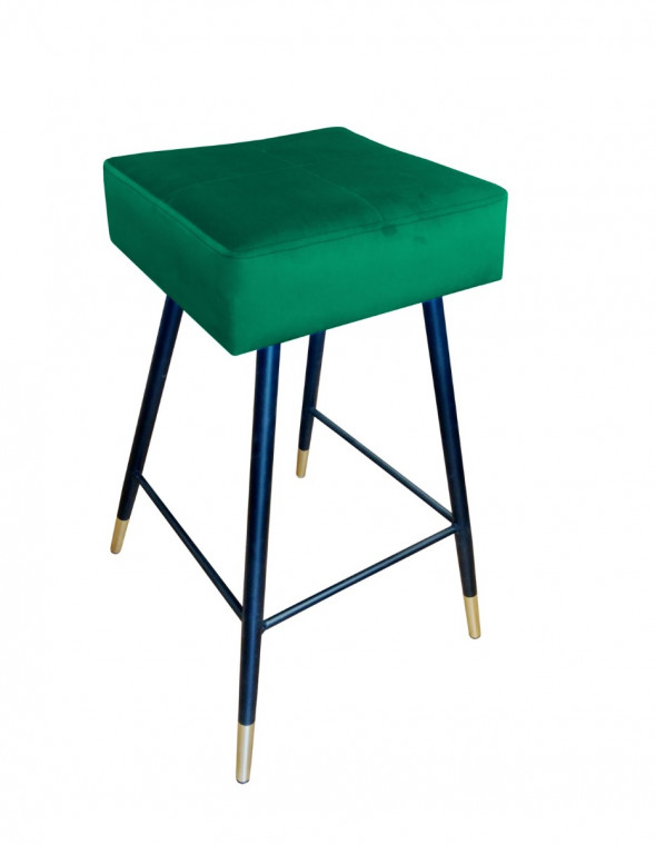 Hoker niski OLIMO VELVET GOLD zielony