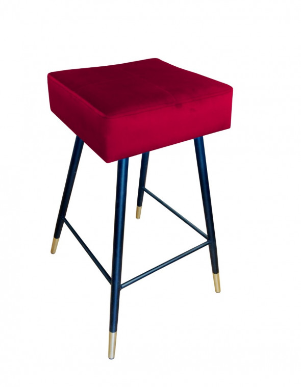 Hoker niski OLIMP VELVET GOLD bordowy