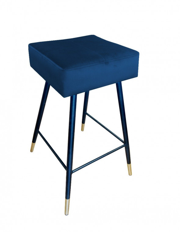 Hoker niski OLIMP VELVET GOLD granatowy