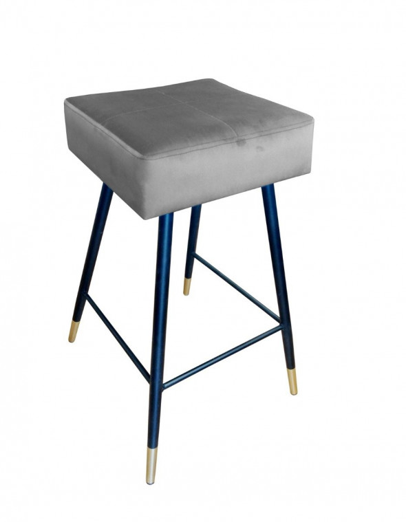 Hoker niski OLIMP VELVET GOLD szary