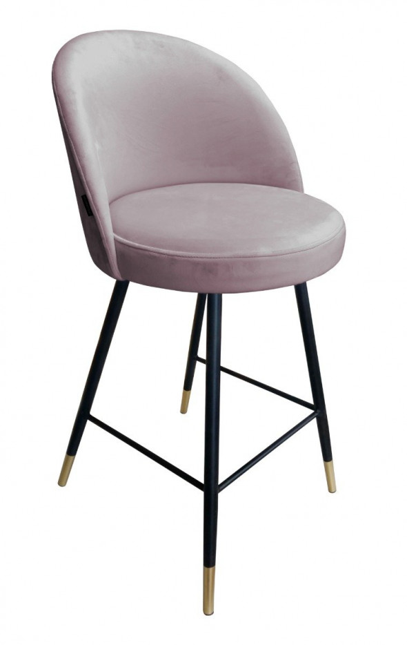 Hoker niski TANEW VELVET GOLD jasno różowy