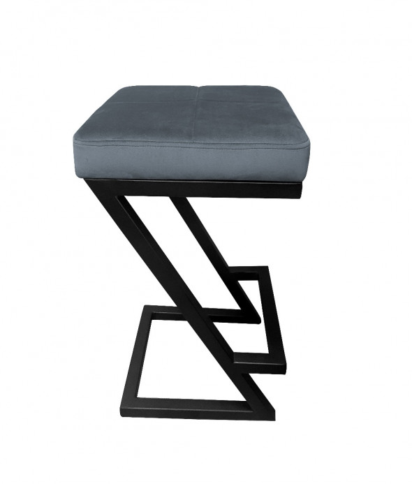 Hoker niski ZAZU BL VELVET ciemno szary