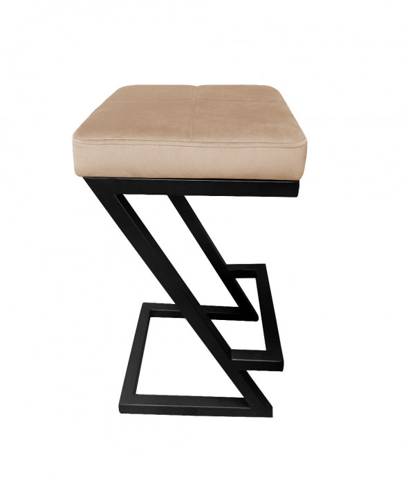 Hoker niski ZAZU VELVET beżowy