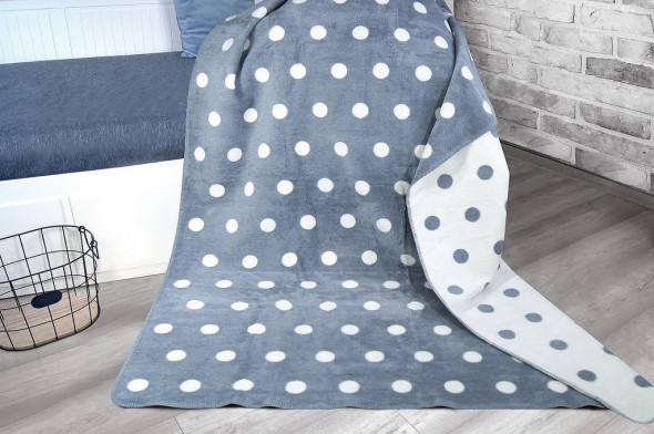 Koc Funny 150x200 Glamour Collection stalowy