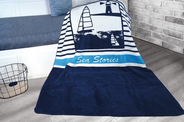 Koc SEA 150x200 Glamour Collection granatowy