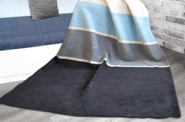 Koc SUNSET 150x200 Glamour Collection szary/niebieski