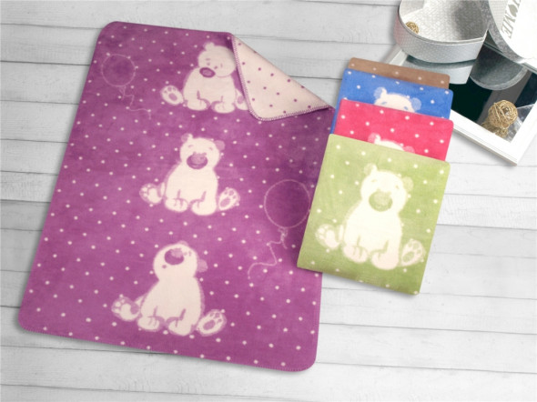 Kocyk dla dzieci Sweet Bear 100x150