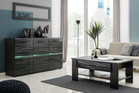 Komoda BLADE 4 SB czarna