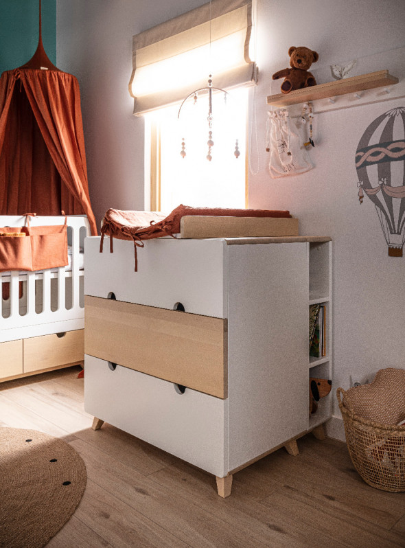 Komoda dla dzieci MINIMONDO 3S DUŻA biała