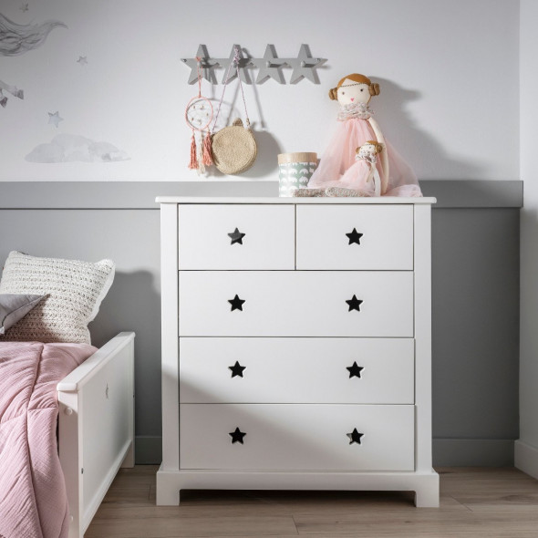 Komoda dla dzieci STELLA 5S szara