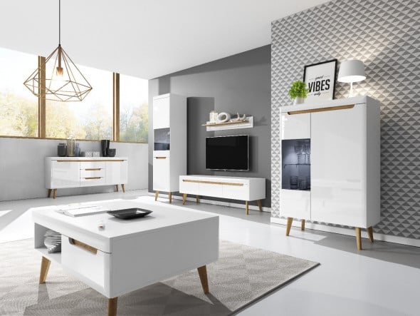 Komoda EBBI 3 biały połysk