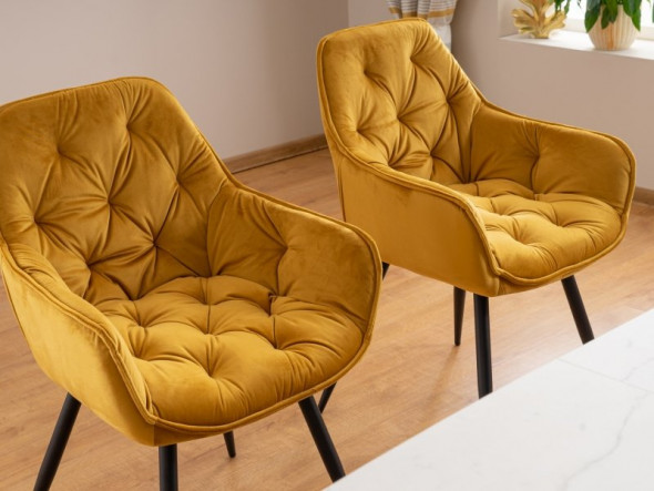 Krzesło CHERRY VELVET curry